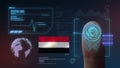 Finger Print Biometric Scanning Identification System. Egypt Nationality Royalty Free Stock Photo