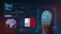 Finger Print Biometric Scanning Identification System. France Nationality