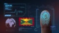 Finger Print Biometric Scanning Identification System. Grenada Nationality