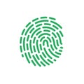 Finger print color icon vector. Line id aproove symbol. Trendy flat protection outline ui sign desi