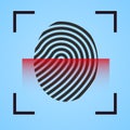 Finger print icon scanning Royalty Free Stock Photo