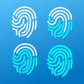 Finger Print Icons Set. Vector Royalty Free Stock Photo