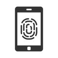 Finger print lock icon Royalty Free Stock Photo