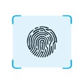 Finger Print Scan with color Vector illustration Royalty Free Stock Photo