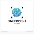 Finger Print Scanner Logo Template Design Vector Inspiration. Icon Design Royalty Free Stock Photo