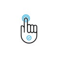 finger print scanning Authentication colorful Icon Royalty Free Stock Photo