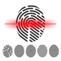 Finger print scanning vector clipart Royalty Free Stock Photo