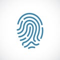 Finger print vector icon Royalty Free Stock Photo