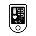 Finger pulse oximeter vector icon