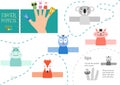 Finger puppet vector animals. Cut and glue educational worksheet for preschool or school kids