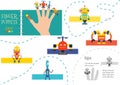 5 finger puppet vector robots. Cut and glue educational worksheet for preschool or school kids