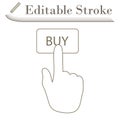 Finger Push The Buy Button Icon Royalty Free Stock Photo