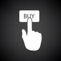 Finger Push The Buy Button Icon Royalty Free Stock Photo