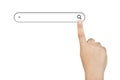 Finger Pushing Empty Search Address Bar Button Royalty Free Stock Photo