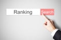 Finger pushing websearch button ranking