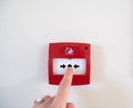 fire alarm button Royalty Free Stock Photo