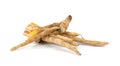 Finger root or Chinese`s Ginger isolated on the white background Royalty Free Stock Photo