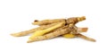 Finger root or Chinese`s Ginger isolated on the white background Royalty Free Stock Photo