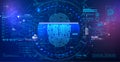 Finger Scan in Futuristic HUD UI GUI style