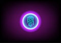 Finger scan touch display security control identification technology abstract background vector illustration