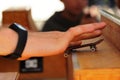 Finger skateboard fingerboard mini skate, selective focus Royalty Free Stock Photo