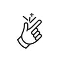 Finger snap icon ok Royalty Free Stock Photo