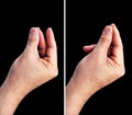 Finger snap sequence, Pre and Post-snap Royalty Free Stock Photo