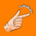 Finger snapping gesture vector icon. Hand snap fingers like easy concept