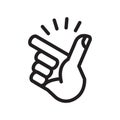 Finger Snapping icon, vector illustration