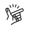 Finger Snapping icon, vector illustration