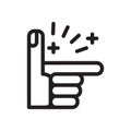 Finger Snapping icon, vector illustration