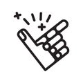 Finger Snapping icon, vector illustration