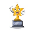 Finger star shaped cartoon the toy trophy