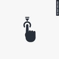 Finger swipe down icon