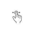 Finger swipe left and right. Vector icon template