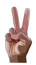 Finger symbol of peace