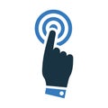 Finger, touch, censor icon. Simple vector design