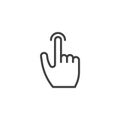 Finger touch gesture line icon Royalty Free Stock Photo