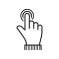 Finger Touch Icon on White Background. Vector