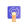 Finger, Touch, Finger Touch, Screen  Flat Color Icon. Vector icon banner Template Royalty Free Stock Photo