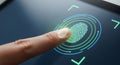 Biometric Fingerprint Authentication Technology Royalty Free Stock Photo