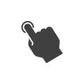 Finger touching a screen vector icon