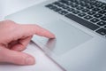 Finger on touchpad Royalty Free Stock Photo
