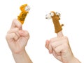 Finger-type theatre with puppets Royalty Free Stock Photo