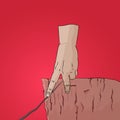 Finger walk on string cliff vector