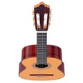 Fingerboard classical guitar, top view Royalty Free Stock Photo