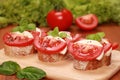 Fingerfood with mozzarella Royalty Free Stock Photo