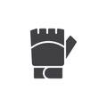 Fingerless sport gloves vector icon