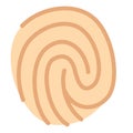 Fingermark fingerprint single isolated icon with flat style