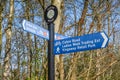 Fingerpost signpost on cycle and footpath to Caton